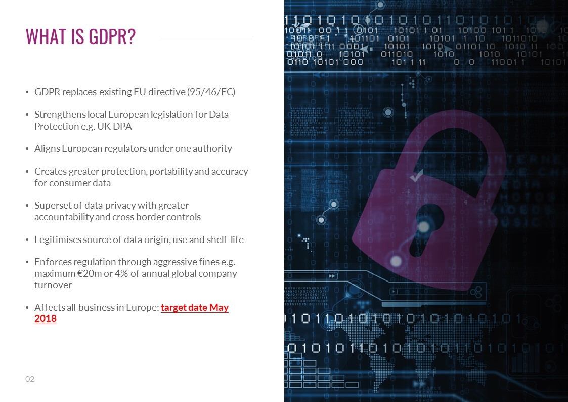 General Data Protection Regulation (GDPR): What to know and do in preparation for May 25th, 2018